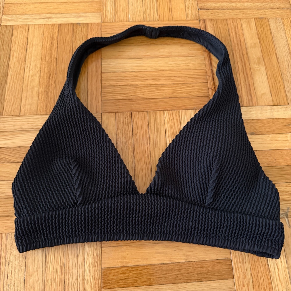 PacSun Black Textured Halter Bikini Top
